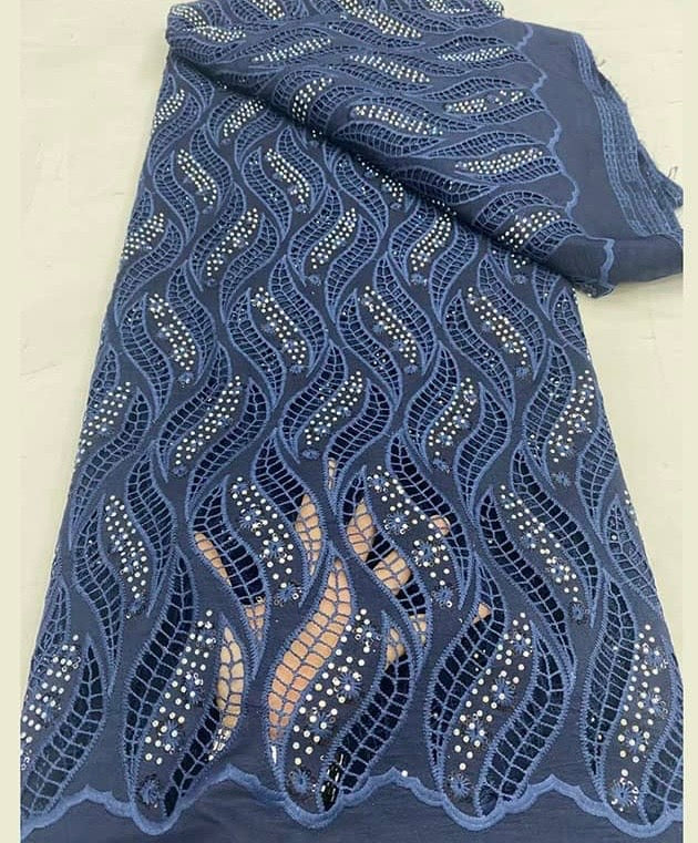 High Quality French Stoned Lace Available in 8 Colors