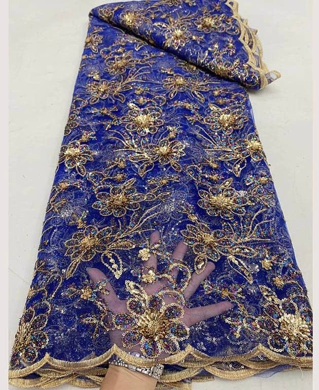 High Quality French Beaded Lace Available in 9 Colors