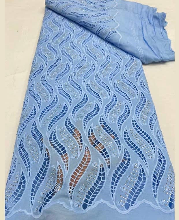 High Quality French Stoned Lace Available in 8 Colors