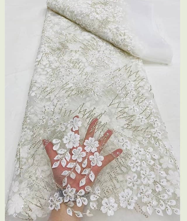 High Quality Beaded Lace Available In 8 Colors