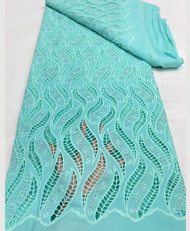 High Quality French Stoned Lace Available in 8 Colors