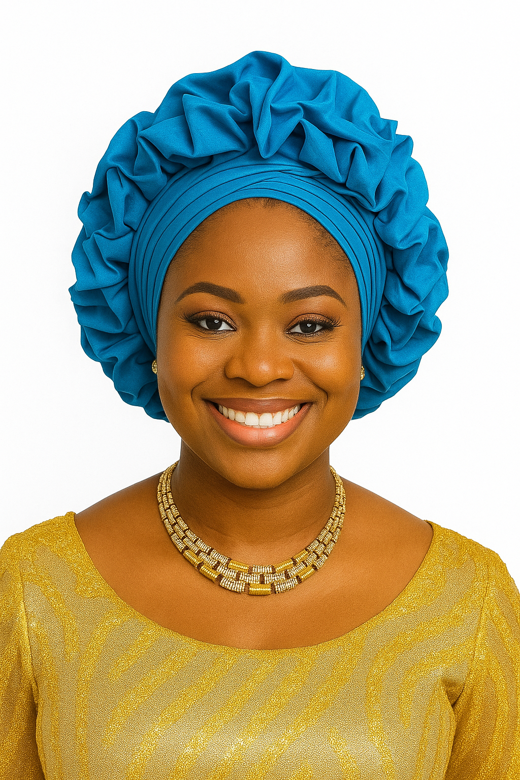 CRZ Elegant Ruffled Turban Headwrap