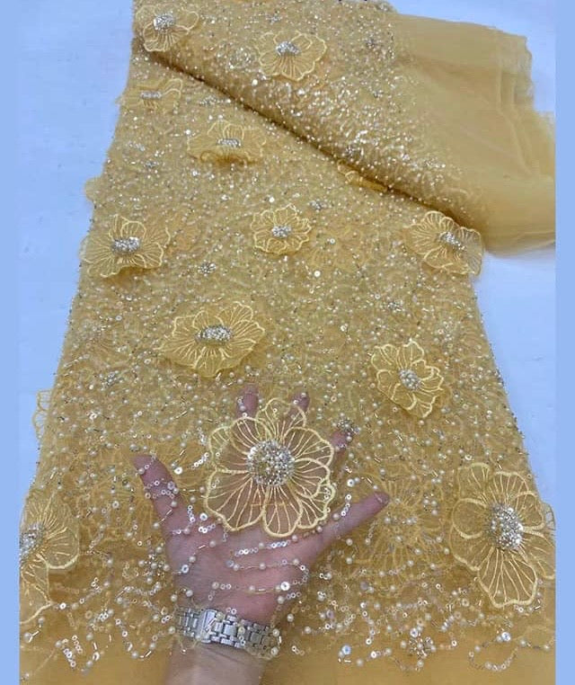 High Quality Beaded Lace Available in 9 Colors