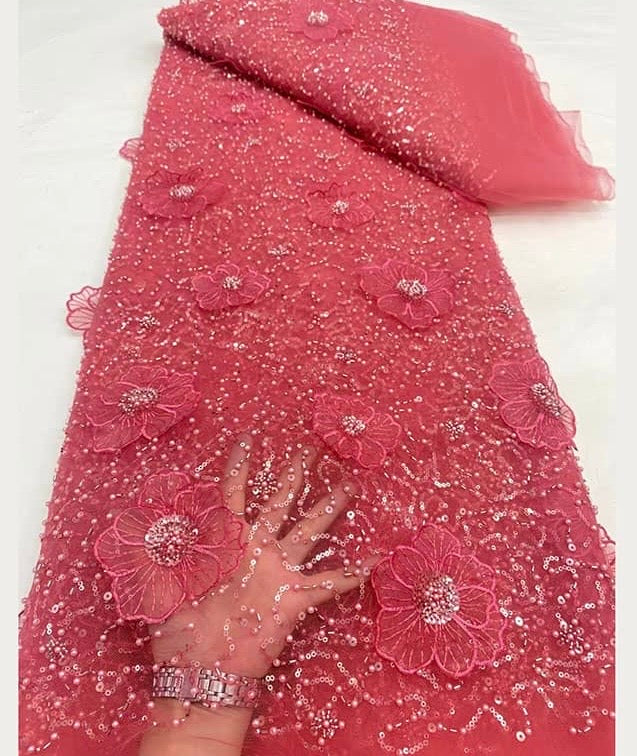 High Quality Beaded Lace Available in 9 Colors