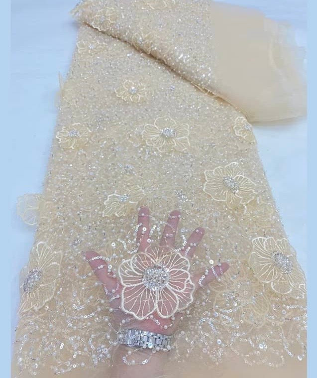 High Quality Beaded Lace Available in 9 Colors