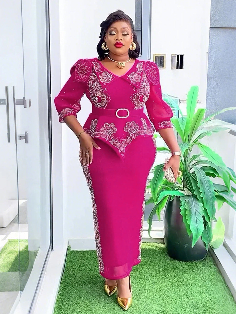 Elegant Female African Dress