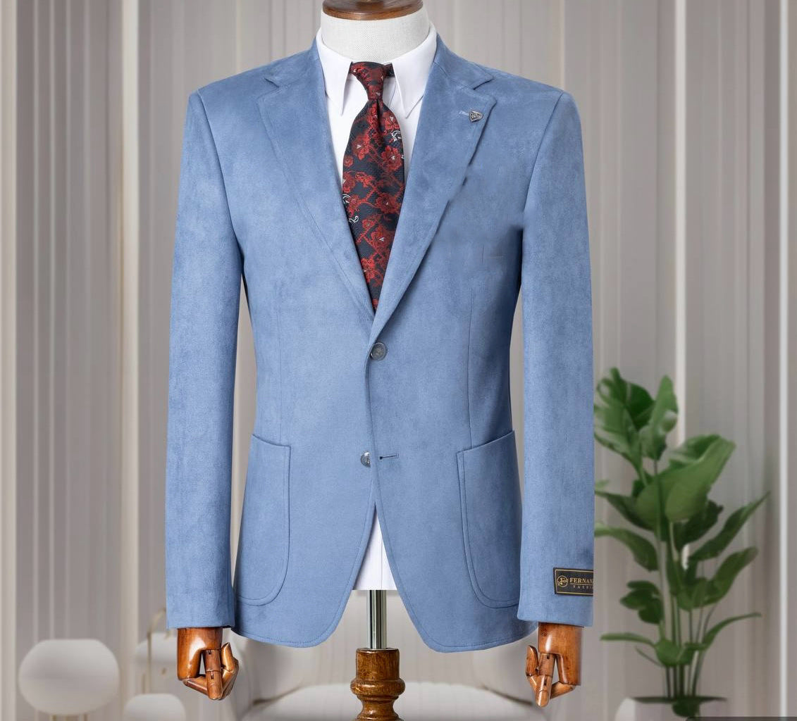 Ramzotti Suede Slimfit Men Blazer