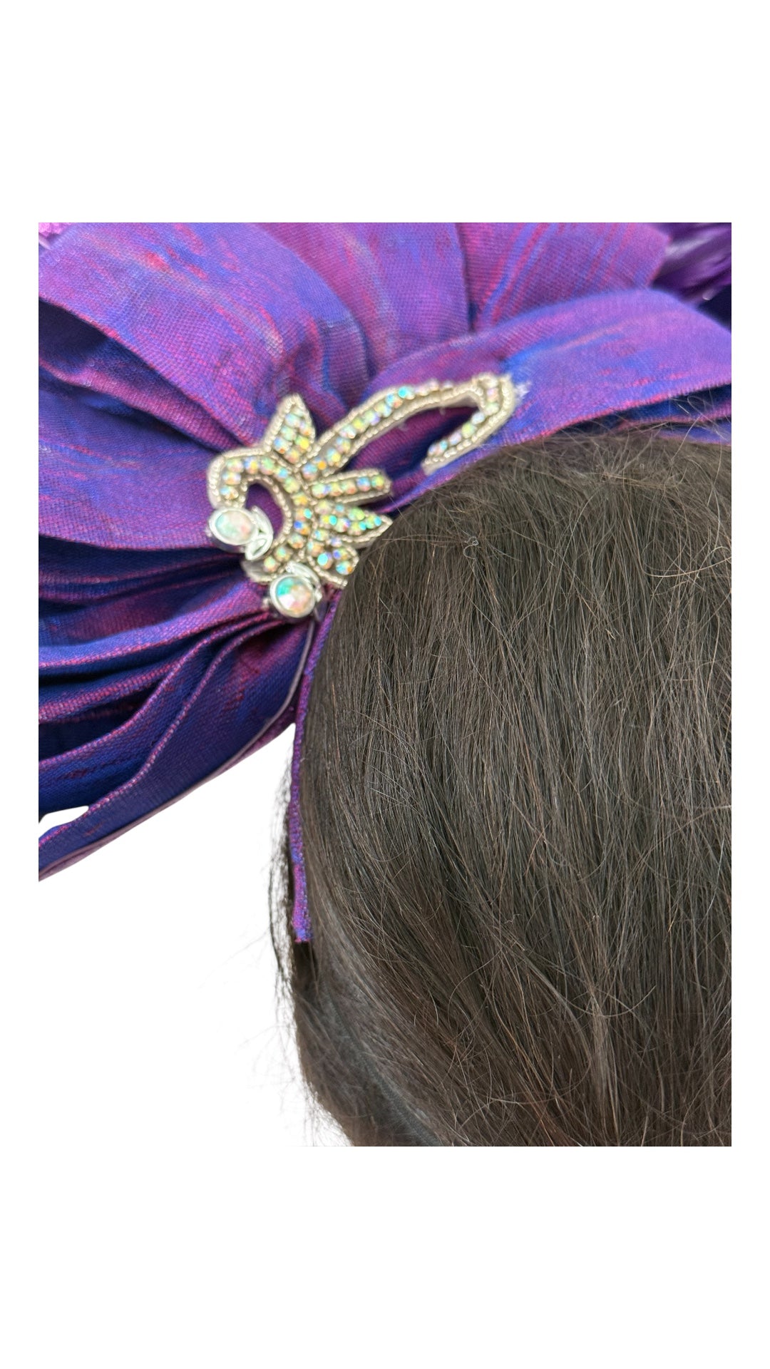 Embellished Elegant Purple Fascinator