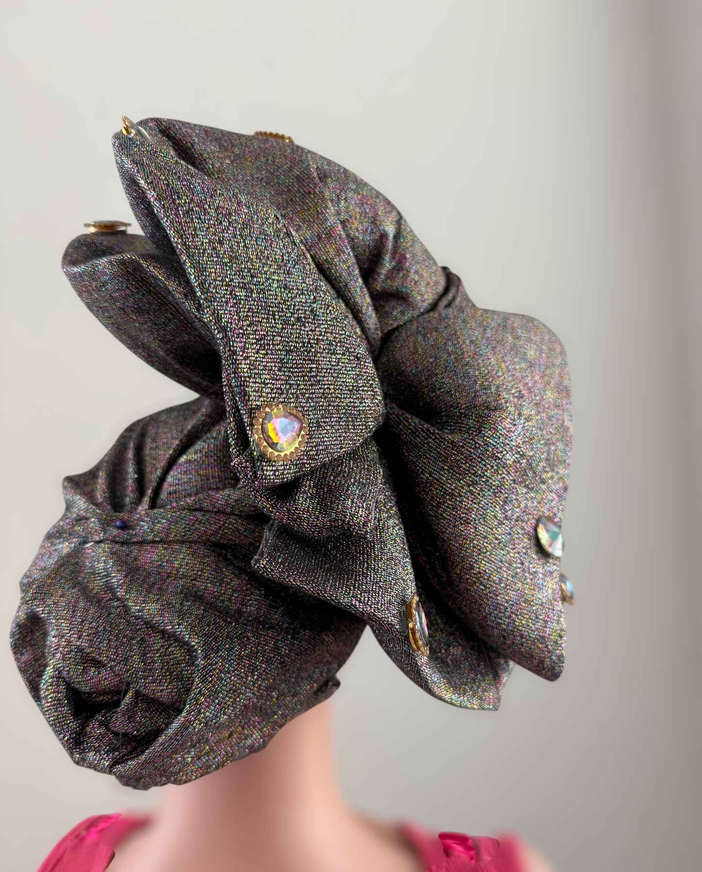 Brown Glitter Nigerian Auto Gele