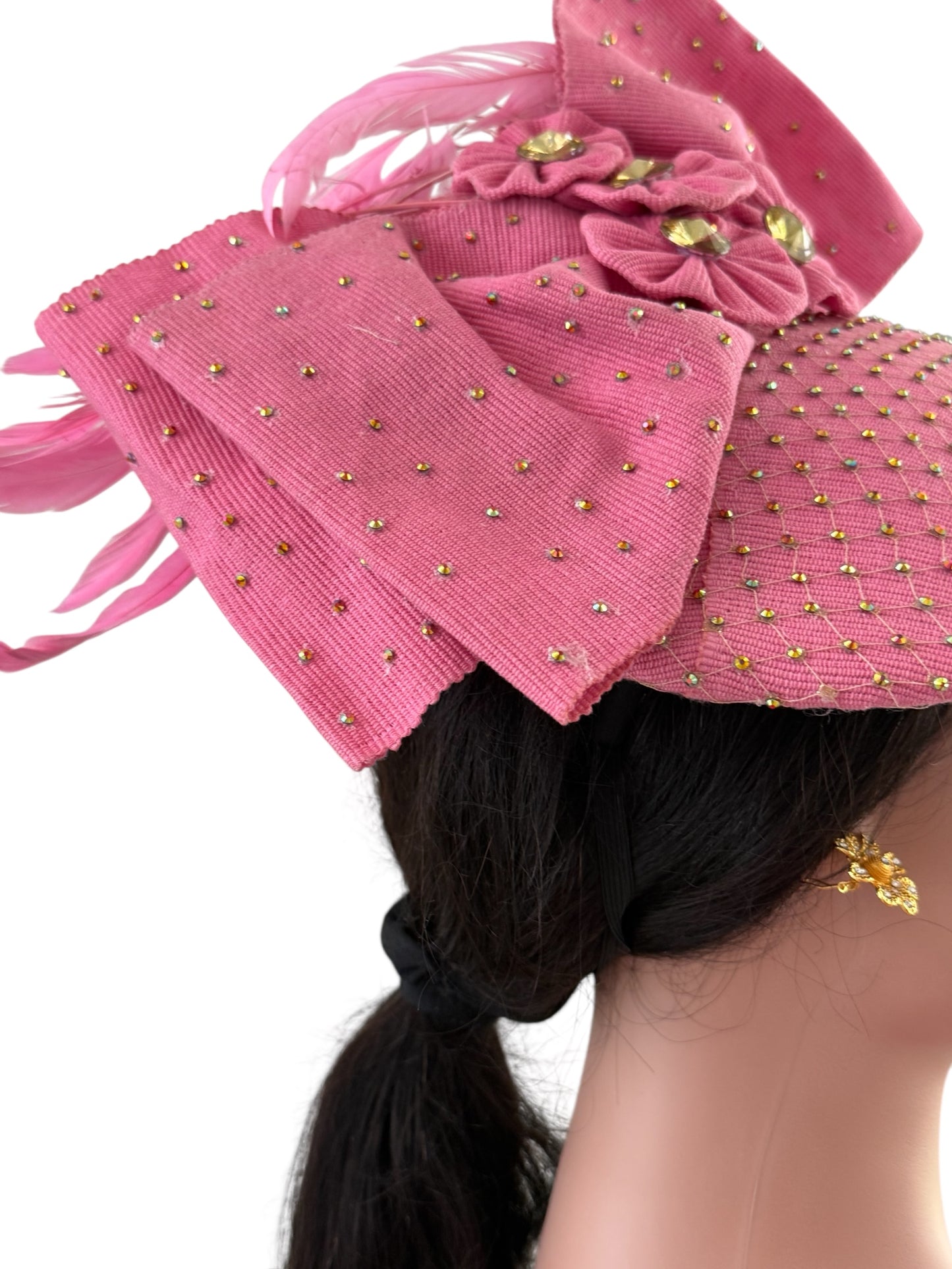 Light Pink Aso Oke Auto Gele