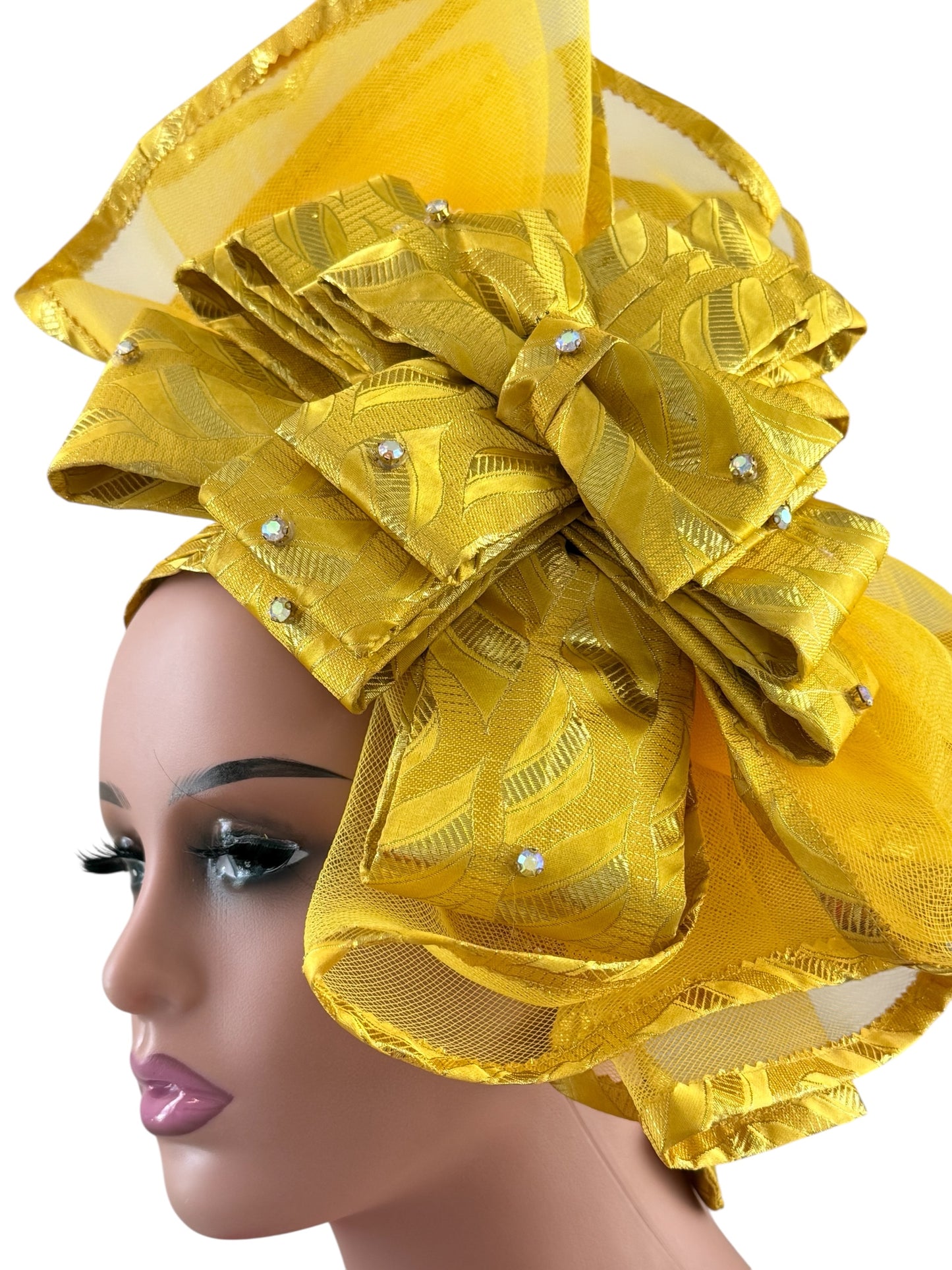 Bright Yellow Sego Auto Gele
