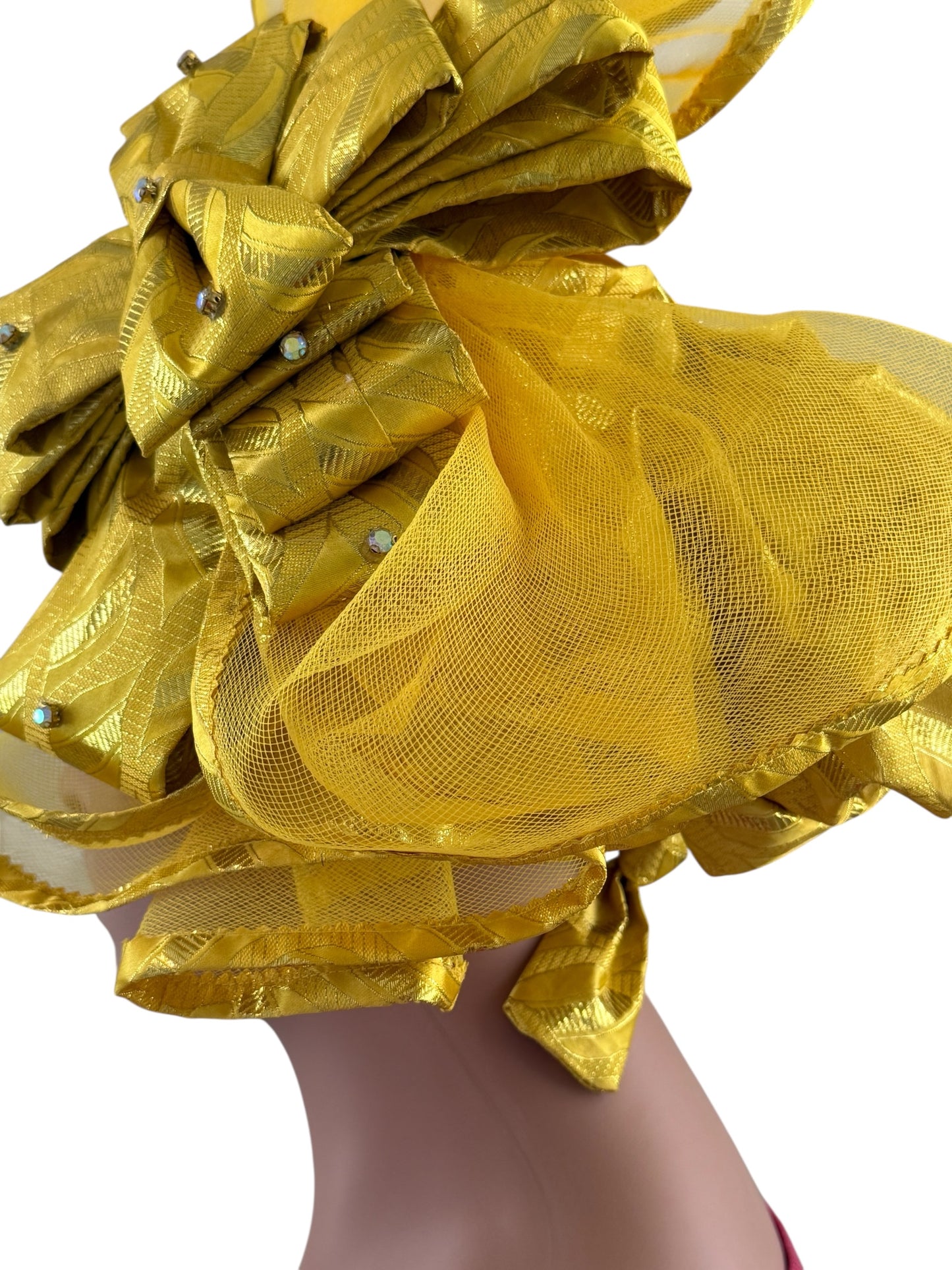 Bright Yellow Sego Auto Gele