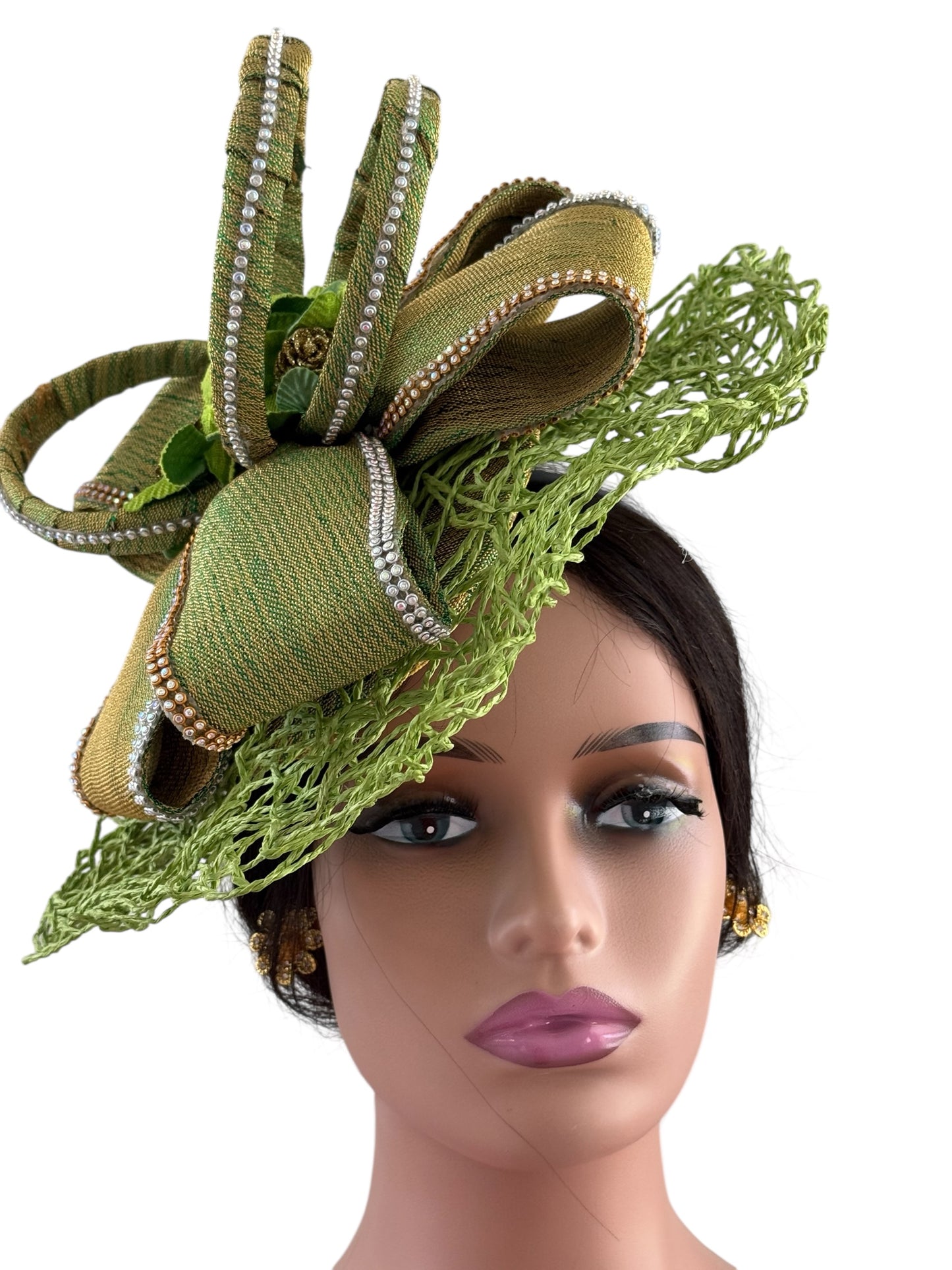 Olive Green Fascinator