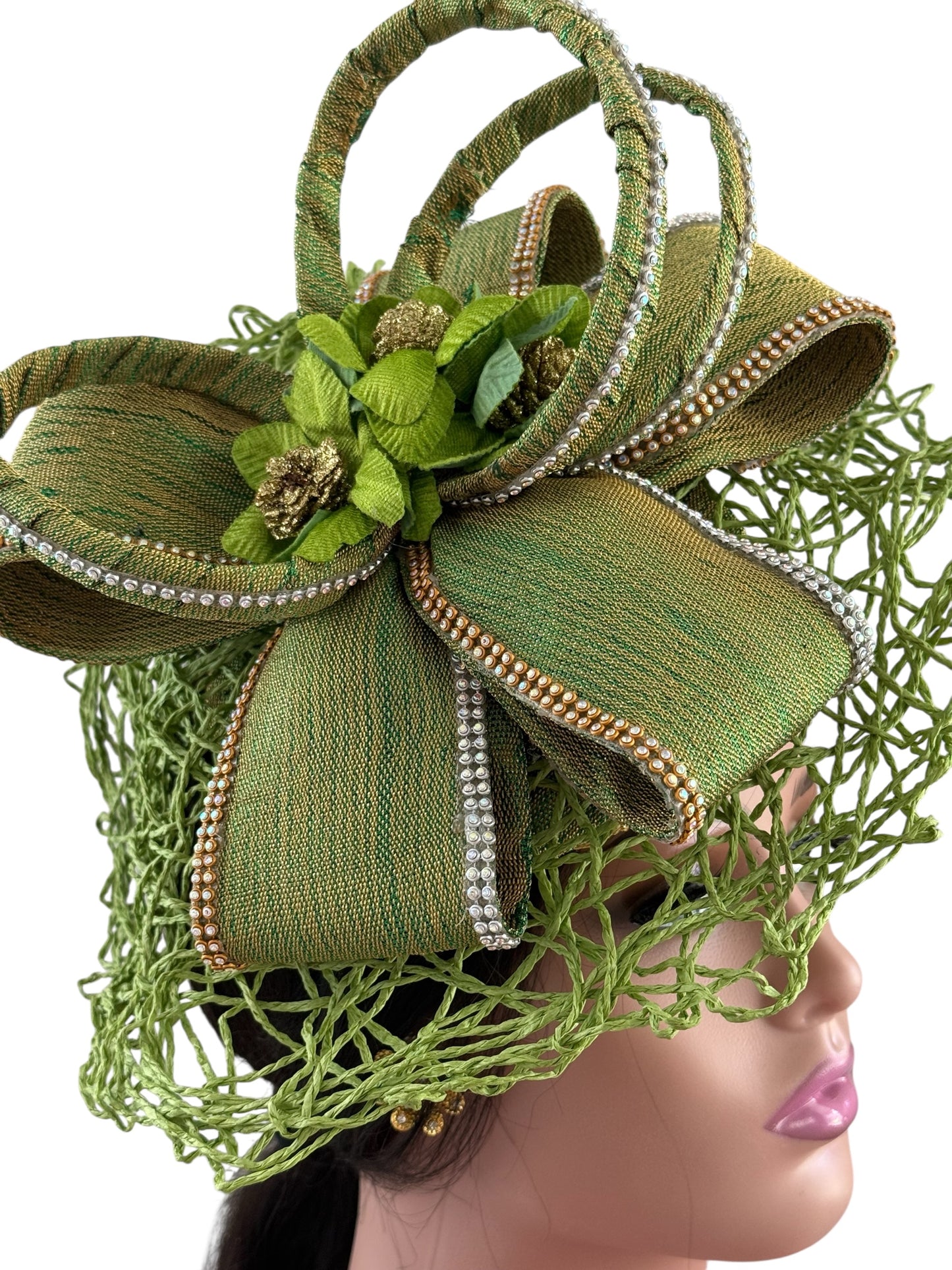 Olive Green Fascinator