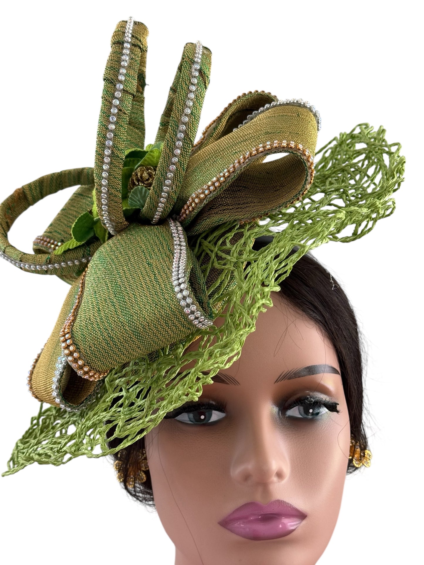 Olive Green Fascinator