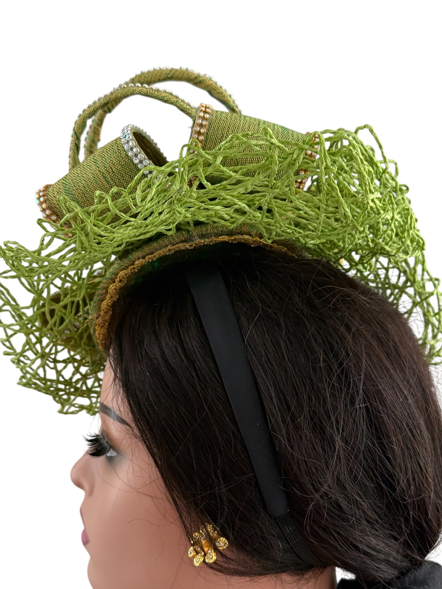 Olive Green Fascinator