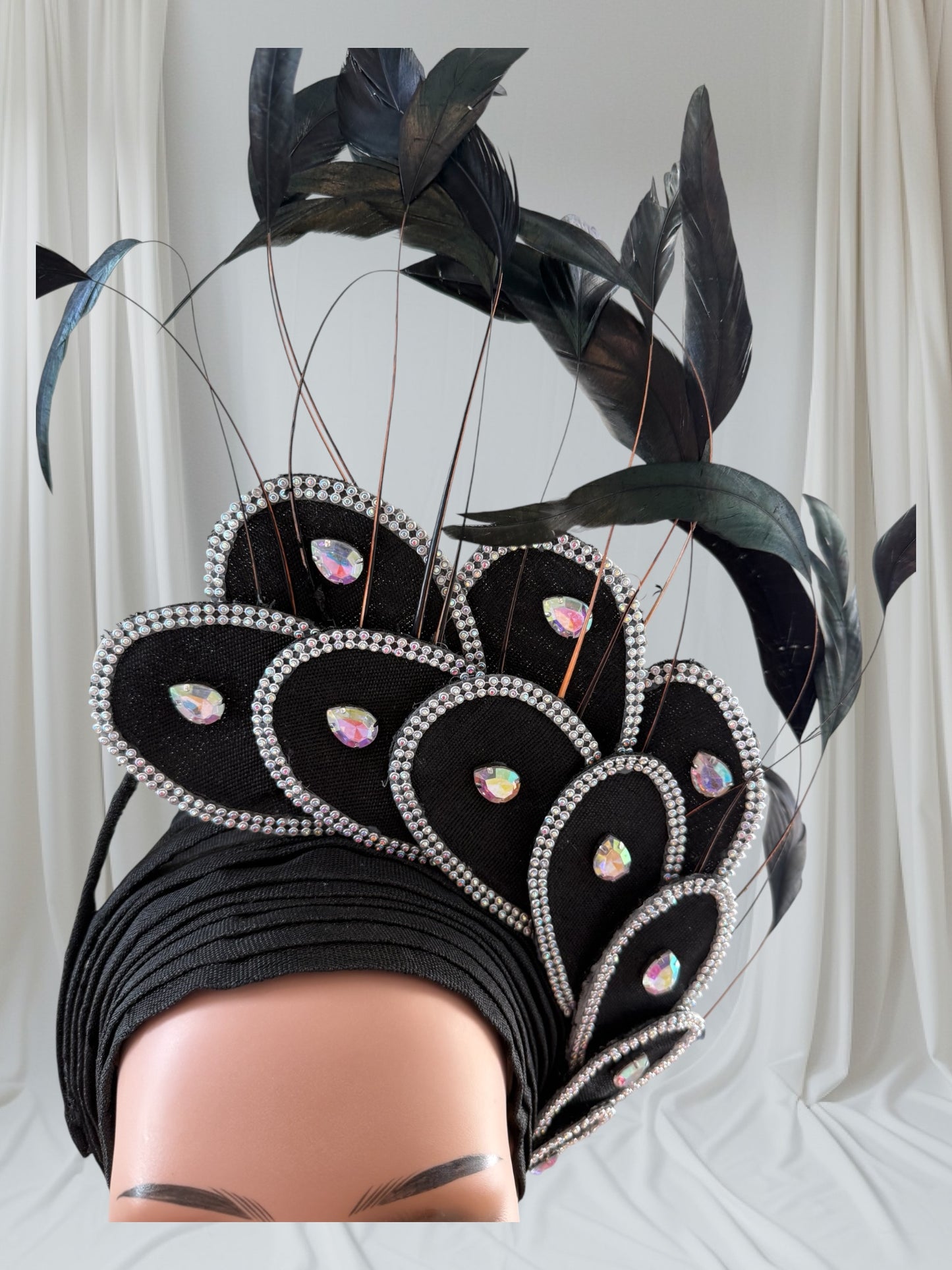 Stunning Black Nigerian Autogele with Feathers