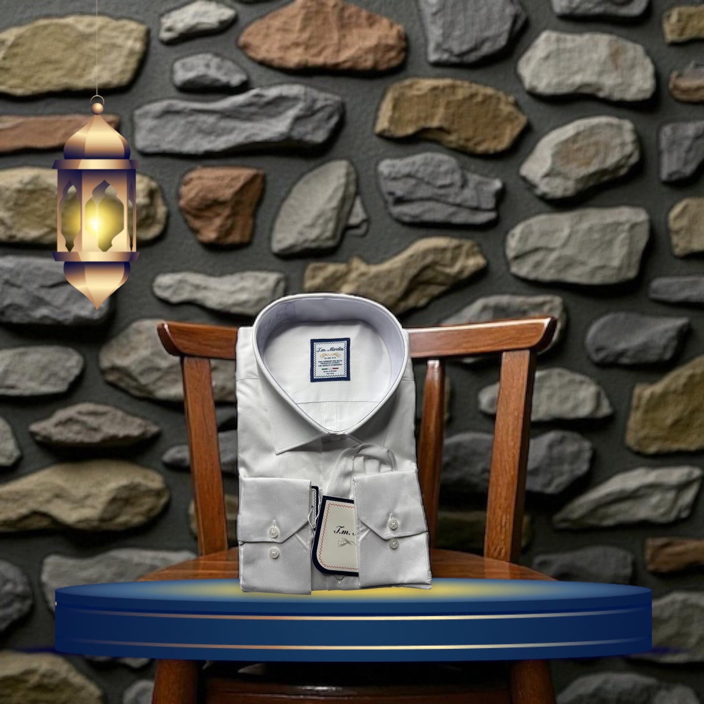im Martin Luxury Men's White Dress Shirt