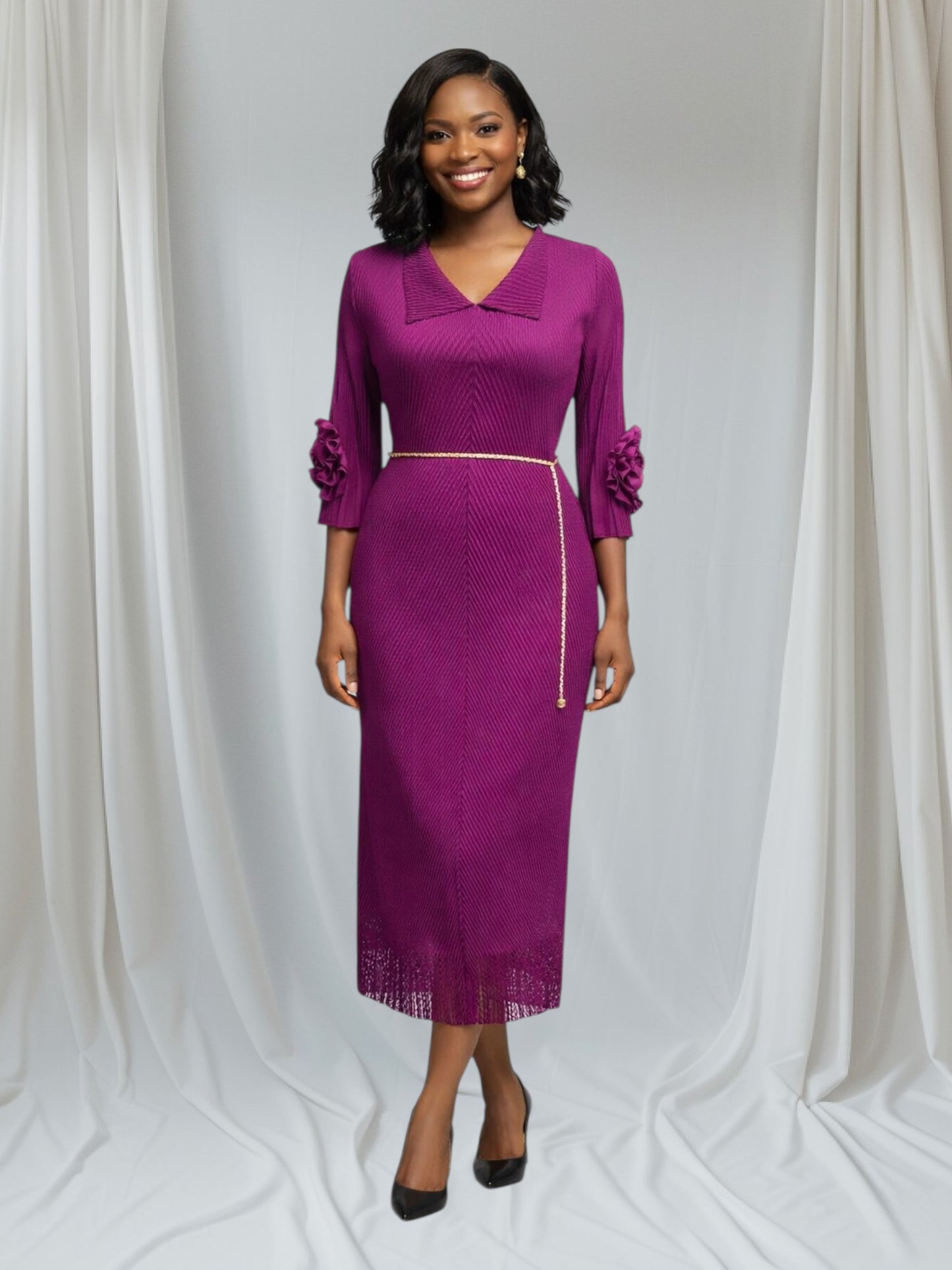 CRZ Miyaki Tassel Slimming Dress SH-0244