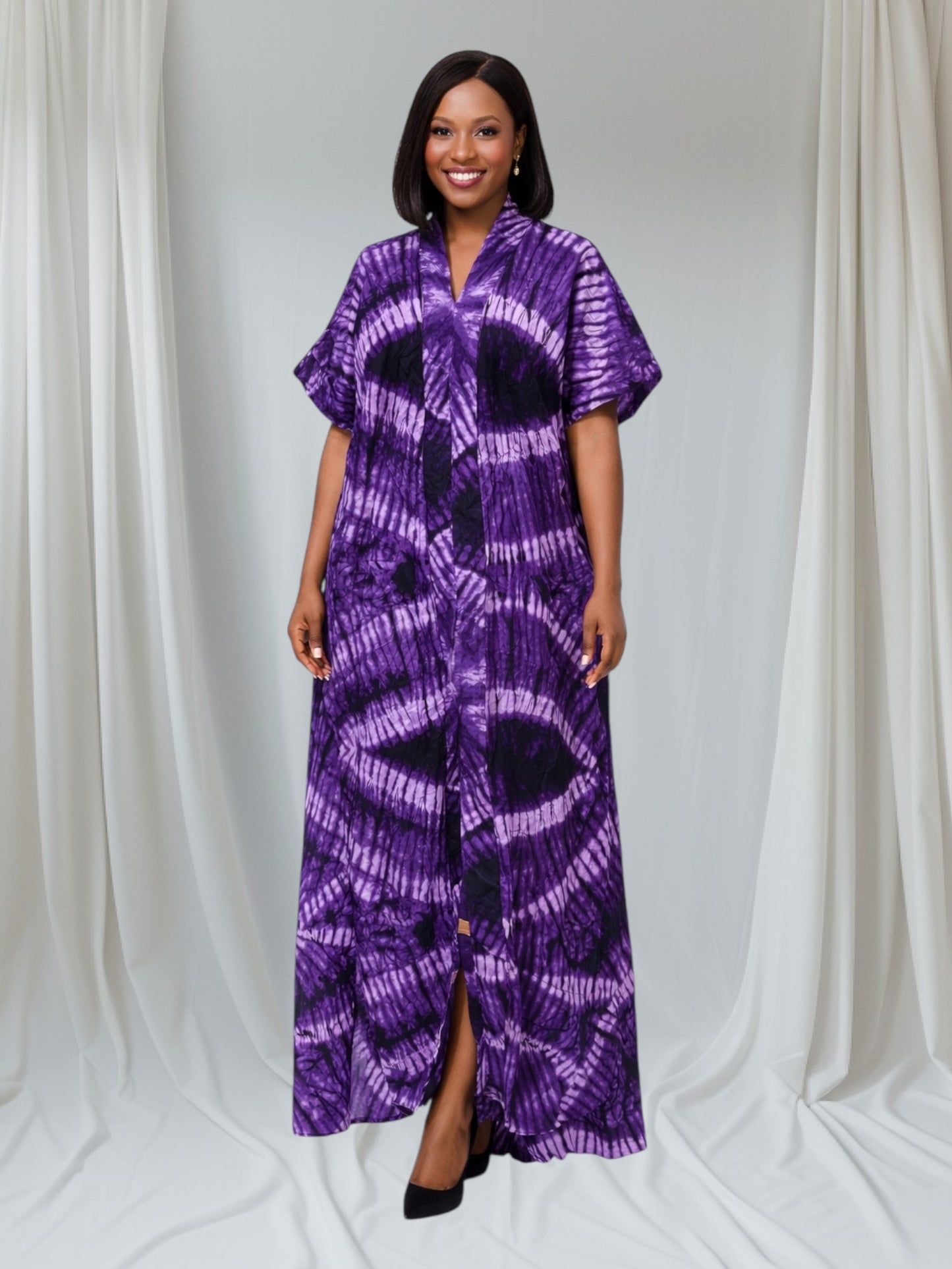 CRZ Elegant Ankara Kaftan Corset Long Dress