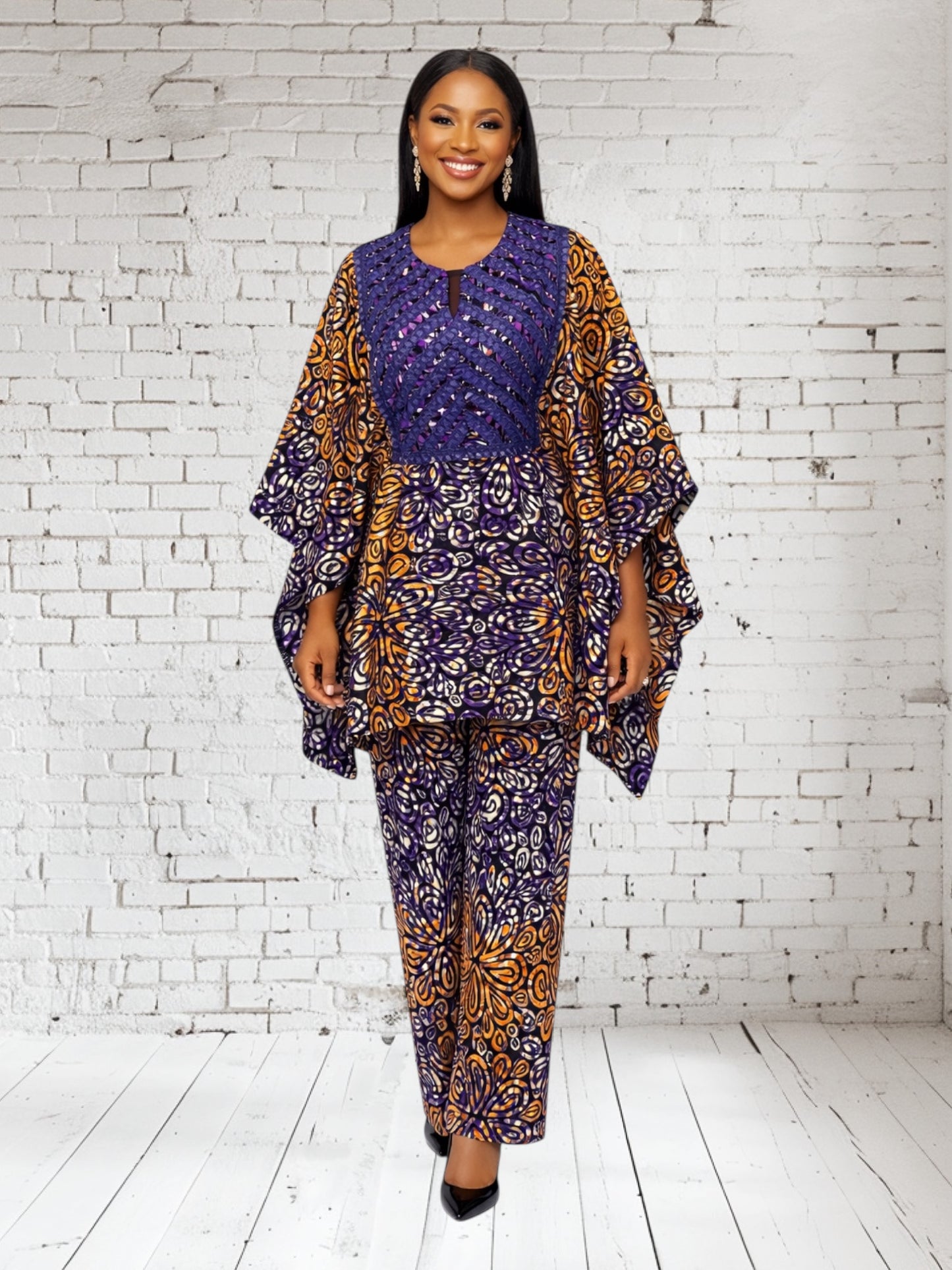 CRZ 2 Piece Ankara Corset Top and Pant Trouser