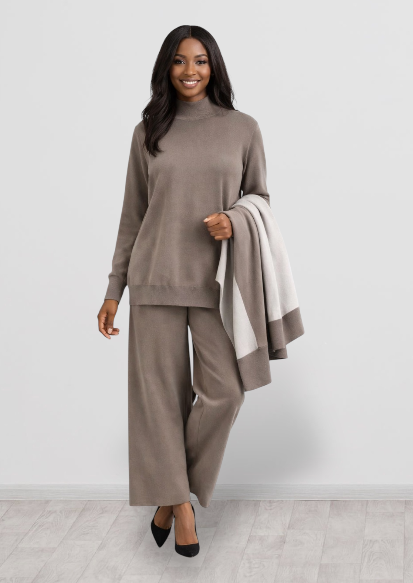 CRZ Elegant 3-Piece Knit Wear Set 8889