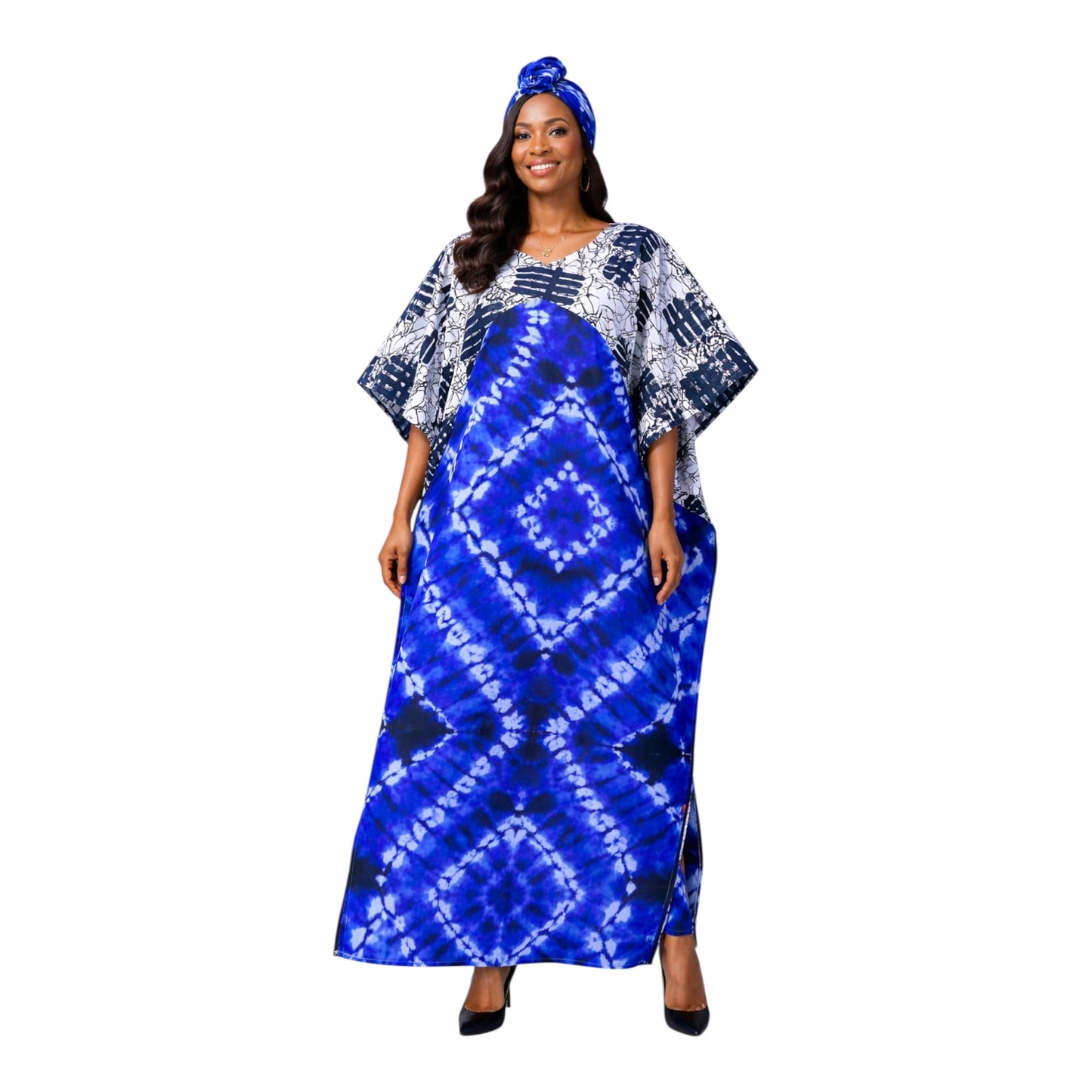 CRZ Elegant Ankara Bubu Dress With Corset Effect