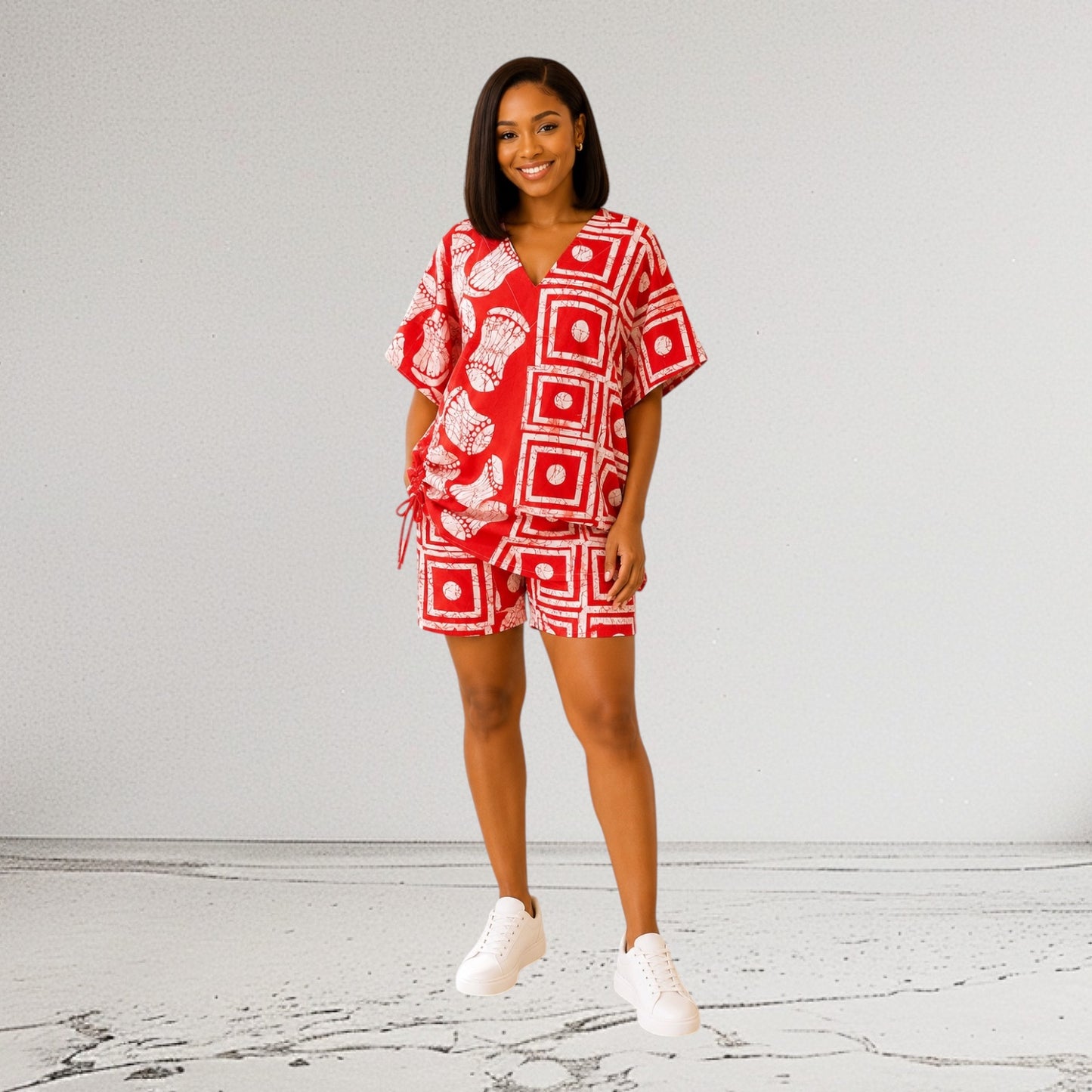 CRZ Ankara Top and Short With Side Drawstring