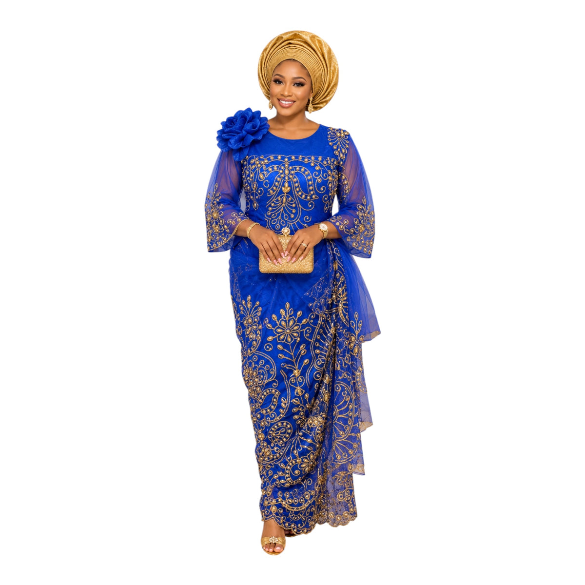 Crescenza Elegant Gown Made With George Fabric