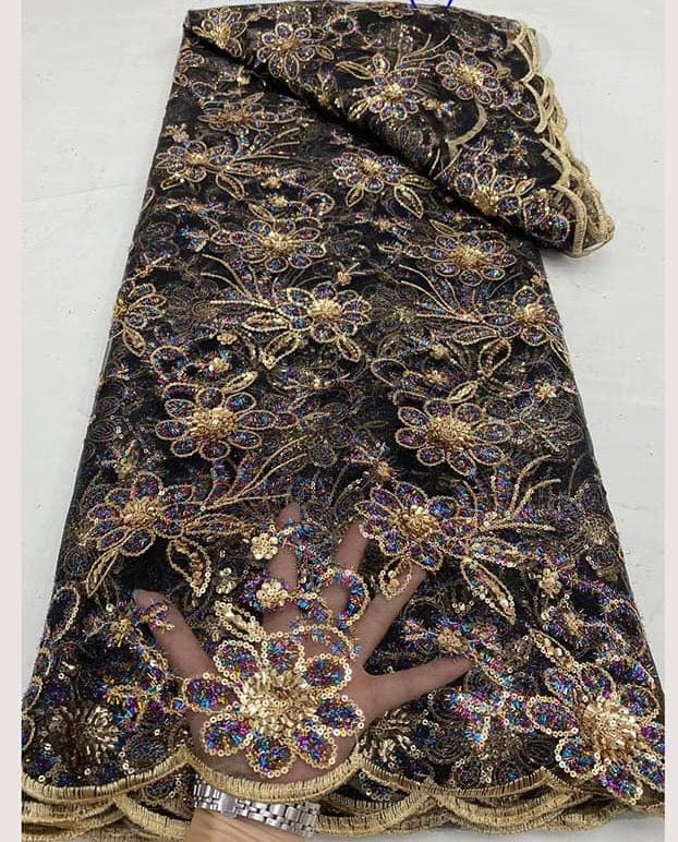 High Quality French Beaded Lace Available in 9 Colors