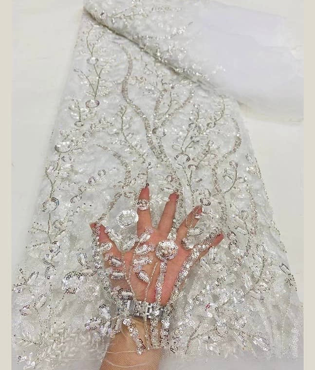 High Quality Beaded Lace Available In 8 Colors