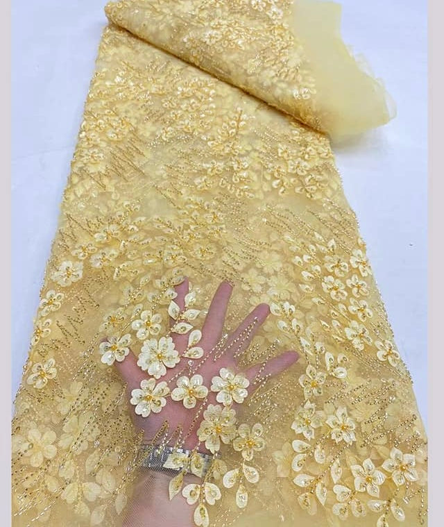 High Quality Beaded Lace Available In 8 Colors