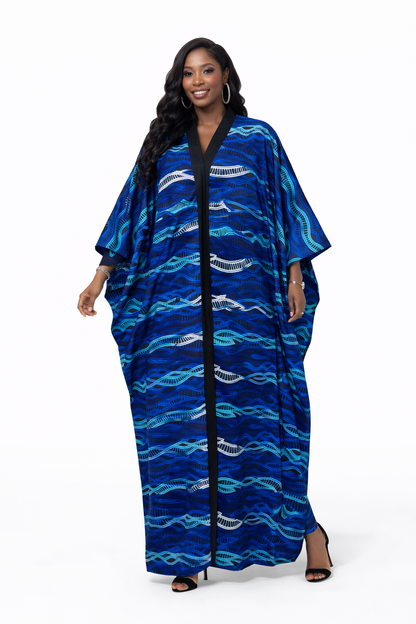 CRZ African Ankara Corset Bubu With Tape