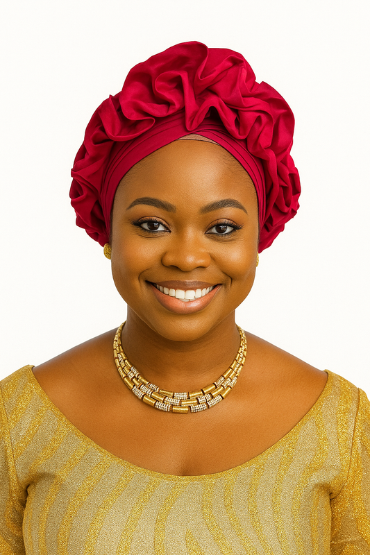 CRZ Elegant Ruffled Turban Headwrap
