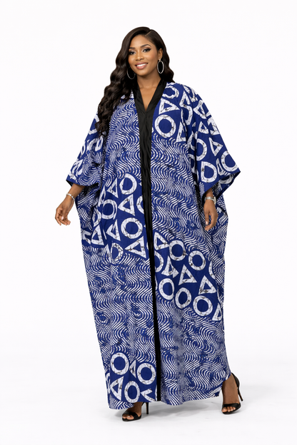 CRZ African Ankara Corset Bubu With Tape