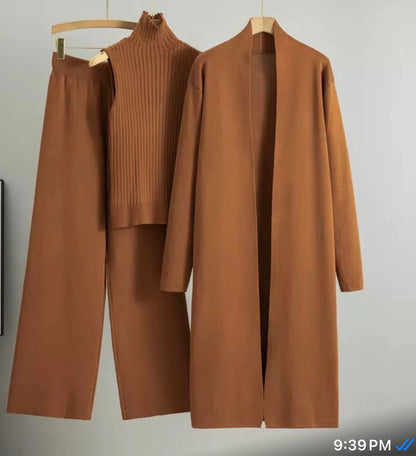 CRZ 3-Piece Set Top, Pant and Longline Coat 3040