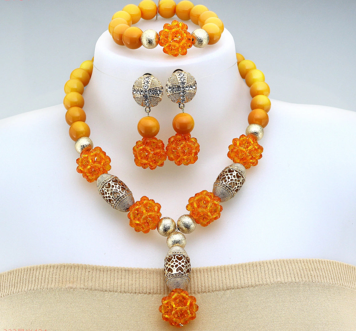 3 Piece High Quality African Coral Bead