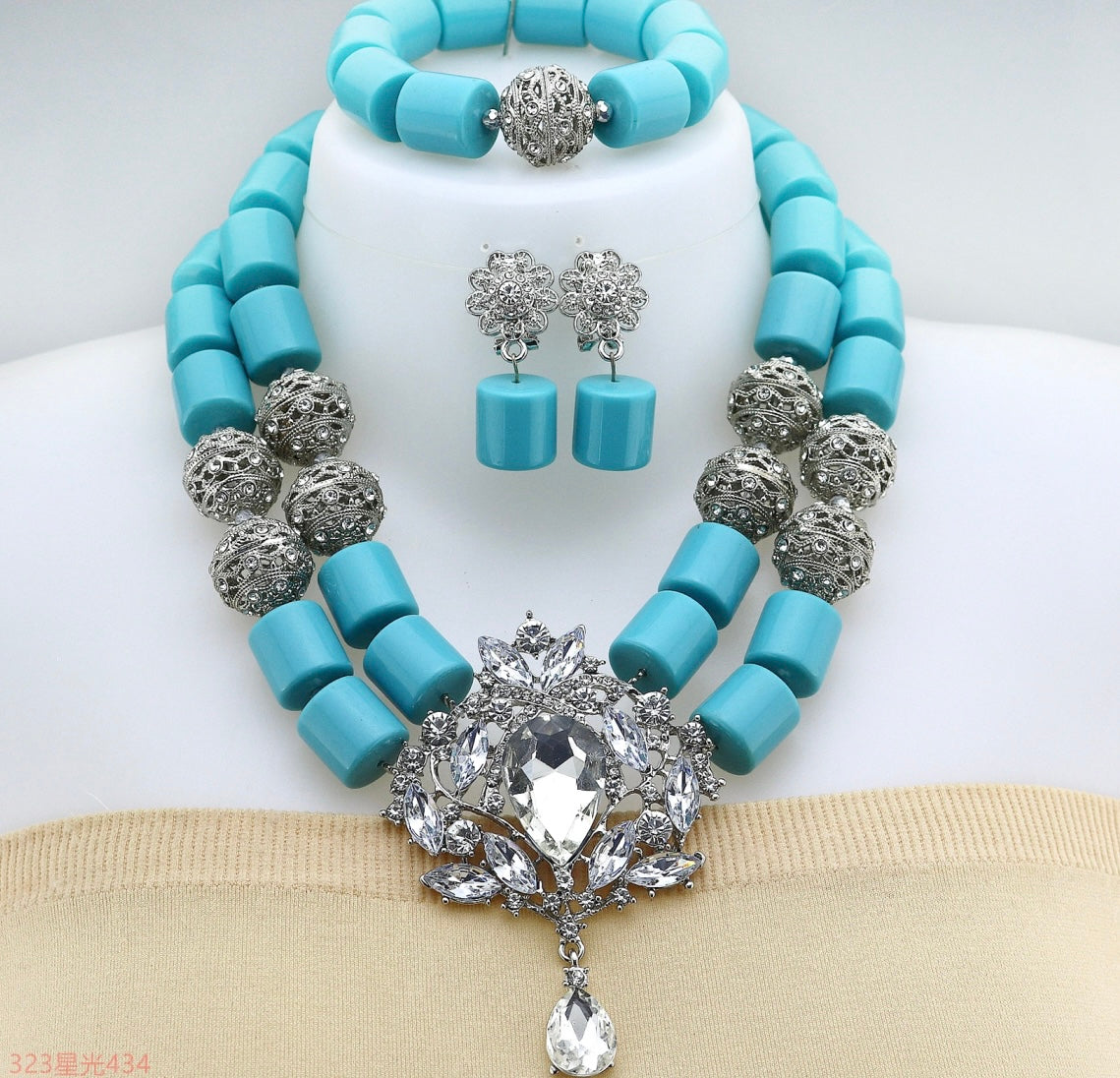 3 Piece High Quality African Fashion Coral Beads