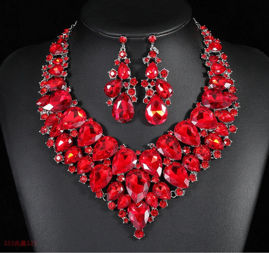 Luxury Bridal/Formal Crystal Jewelry Set