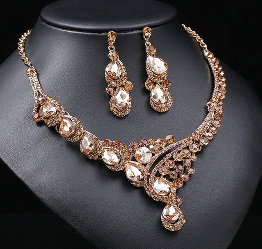 Luxury Bridal/Formal Crystal Jewelry Set