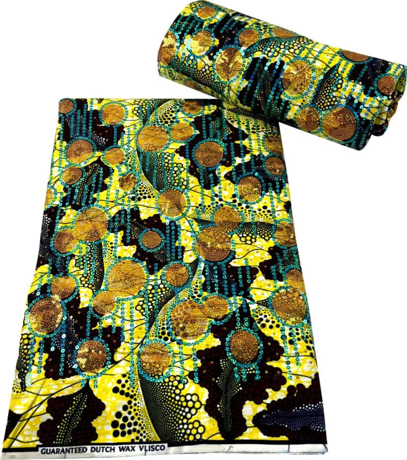 High Quality Guaranteed Dutch Sequins Wax Vlisco 6 Yards