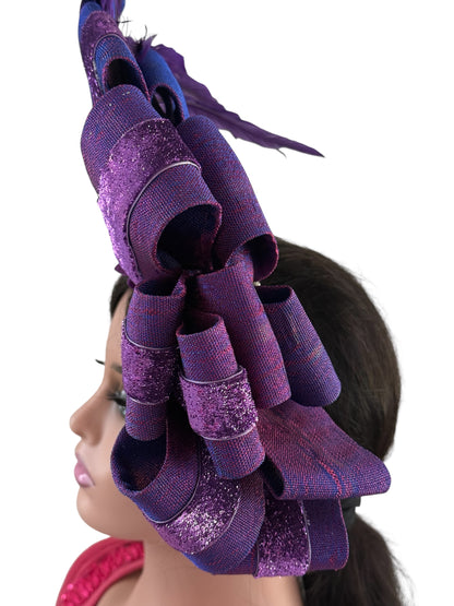 Embellished Elegant Purple Fascinator