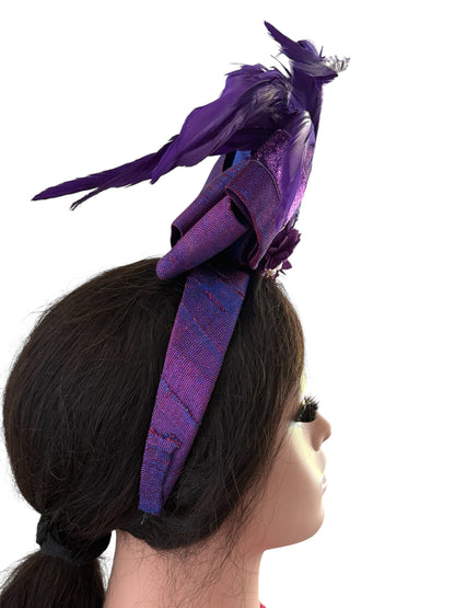 Embellished Elegant Purple Fascinator