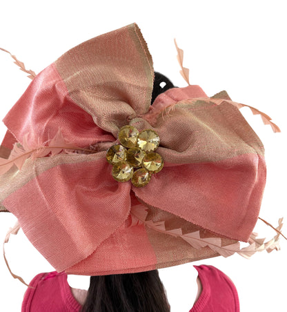 Peach Aso Oke Autogele with Bow Tie