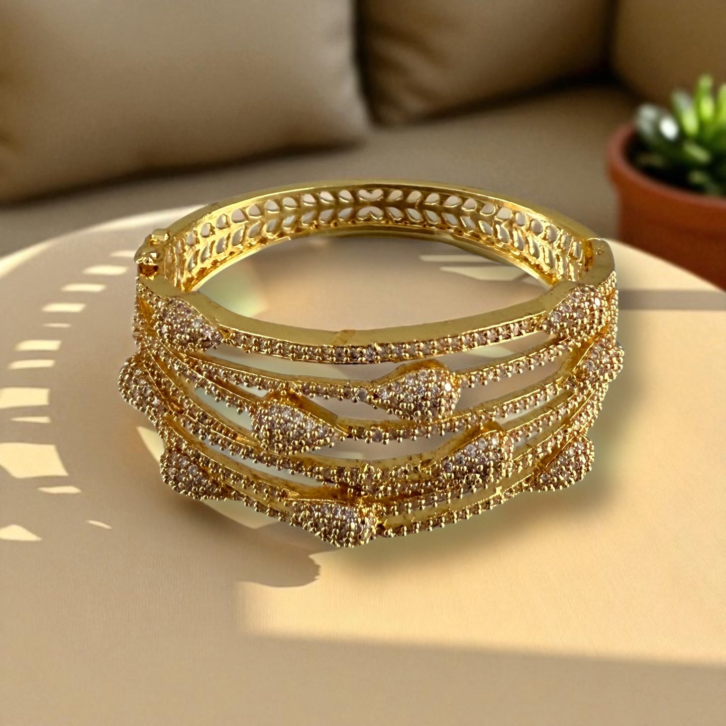 Regal Radiance: Indian Gold-Plated 4-in-1 Jewelry Set