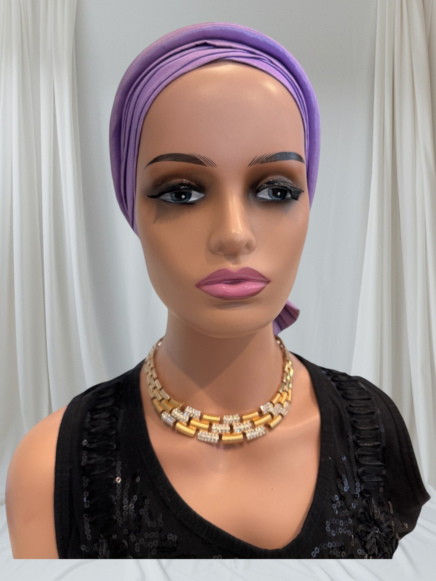 CRZ Royal Plum Classic Tie-Back Turban