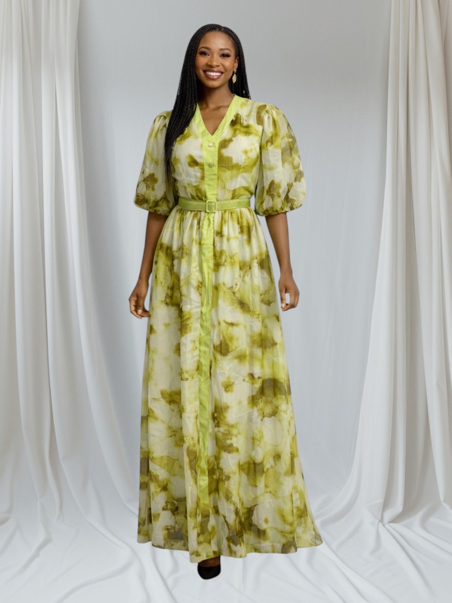 CRZ Multicolor Floral Chiffon Dress