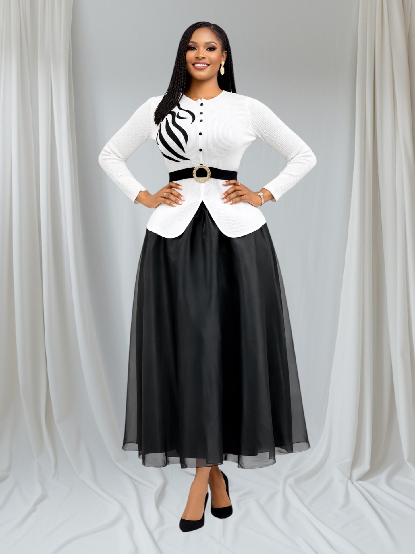 CRZ Miyaki Pleated Top and Skirt CY2151