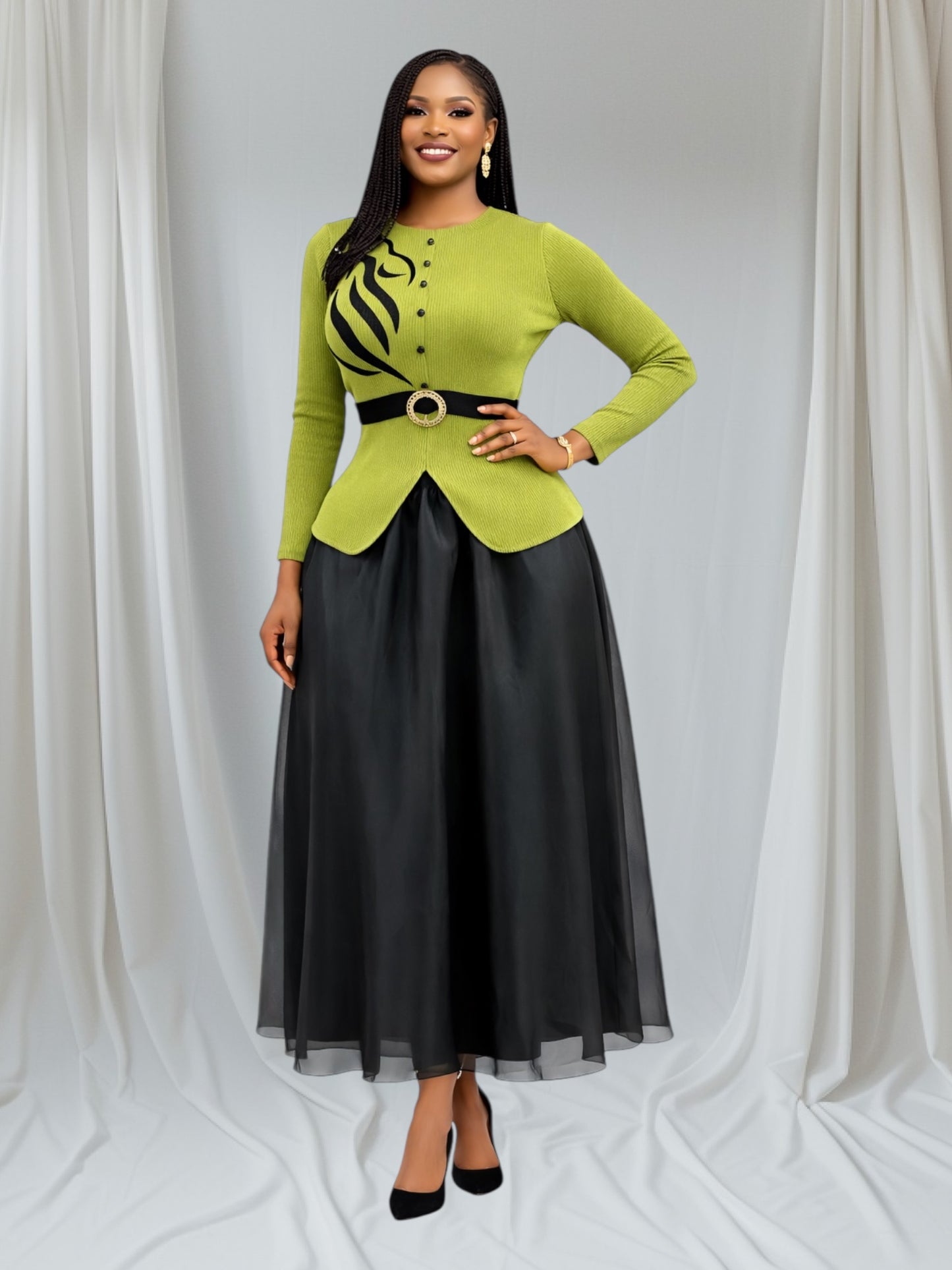 CRZ Miyaki Pleated Top and Skirt CY2151
