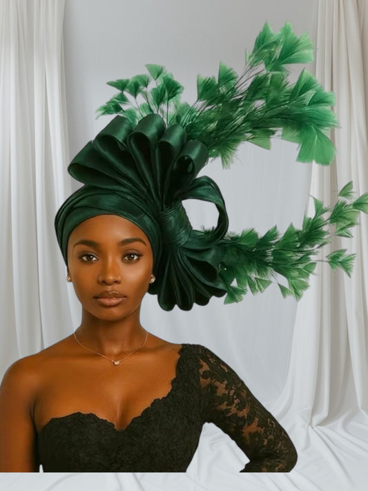 CRZ Radiant Feathered Turban